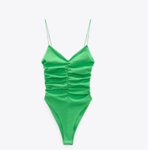 Green Zara bodysuit